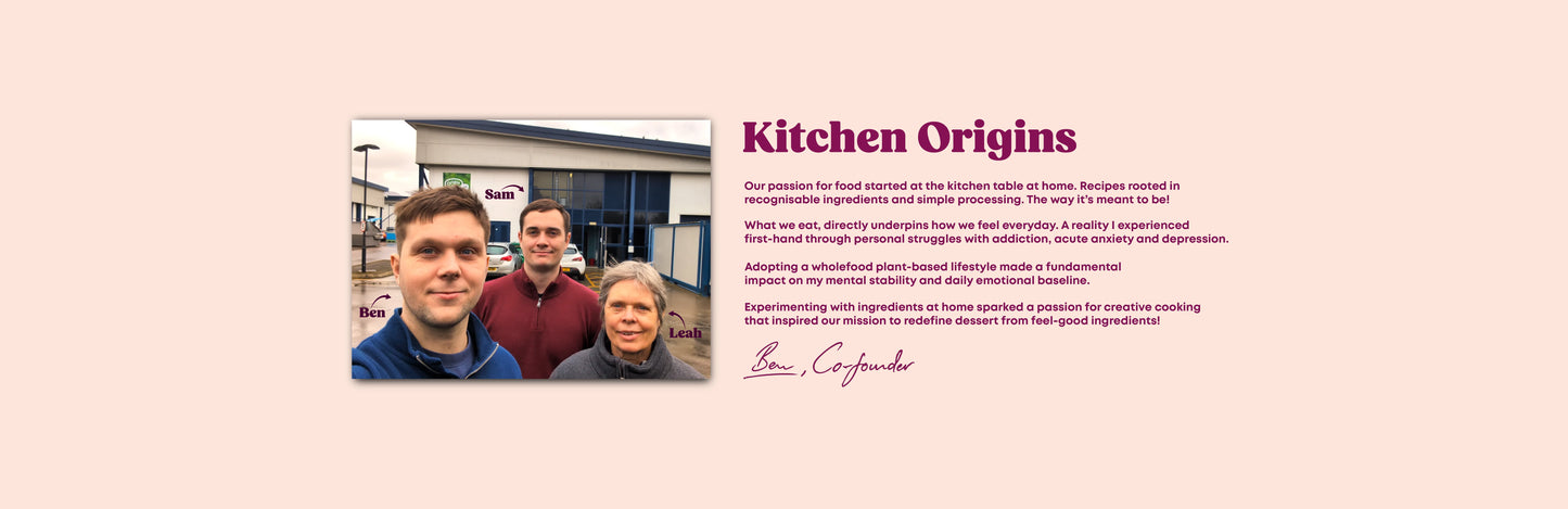 Co-founders of Origin Kitchen smiling outside of Nottingham-based factory